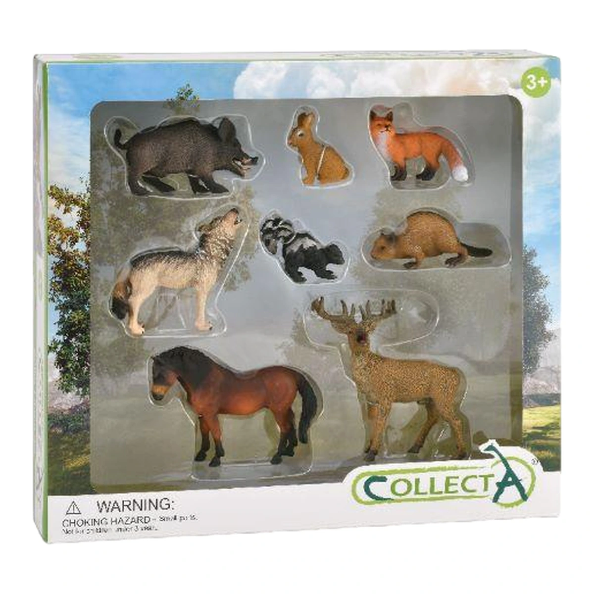 Animale salbatice - Set de 8 figurine pictate manual Animale din padure
