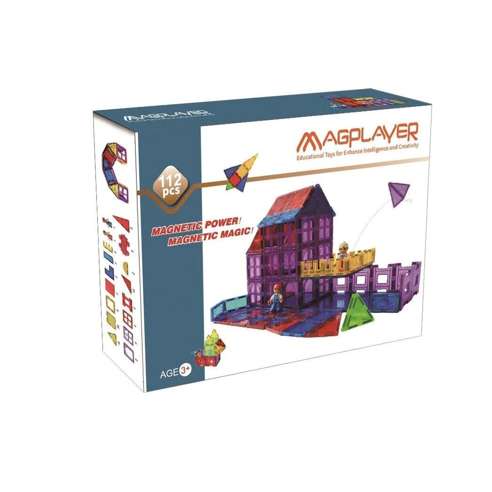 Jucarii - Set de constructie magnetic - 112 piese