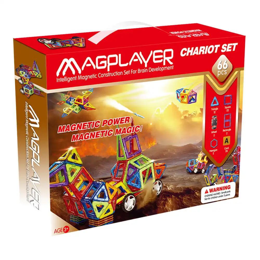 Jucarii - Set de constructie magnetic - 66 piese