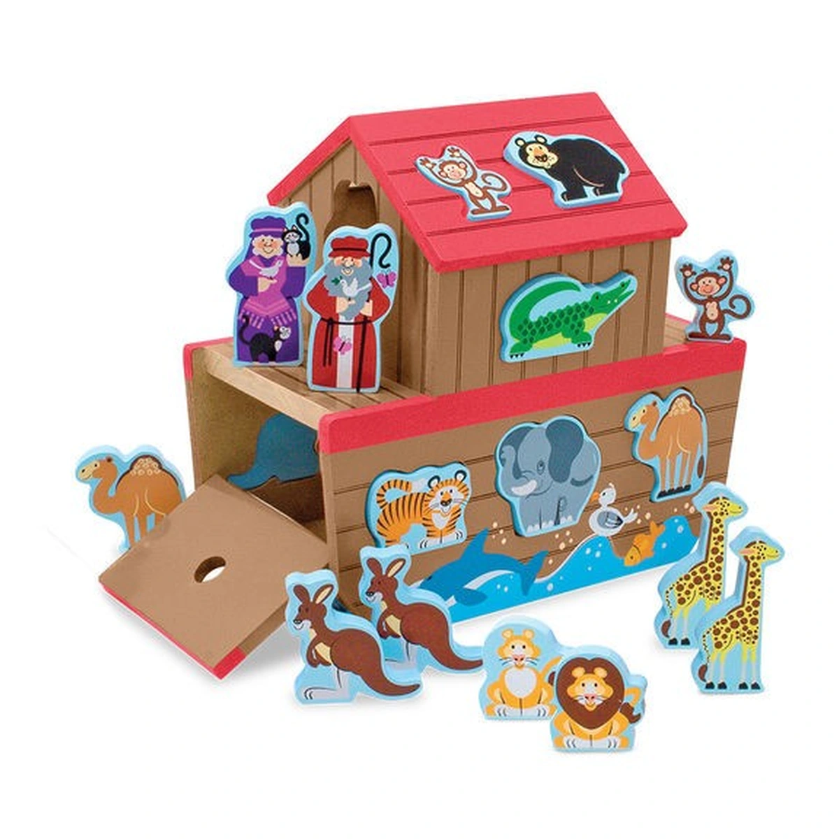 Jucarii din lemn - Set de joaca din lemn Arca lui Noe Melissa and Doug