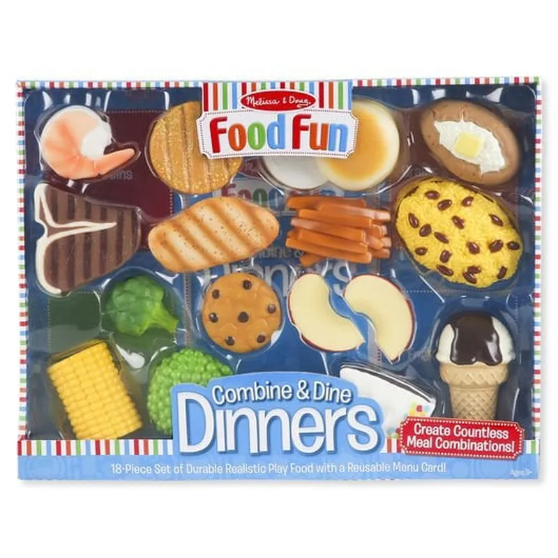 Fructe, legume, alimente - Set de joaca Hai sa luam cina Blue - Melissa & Doug