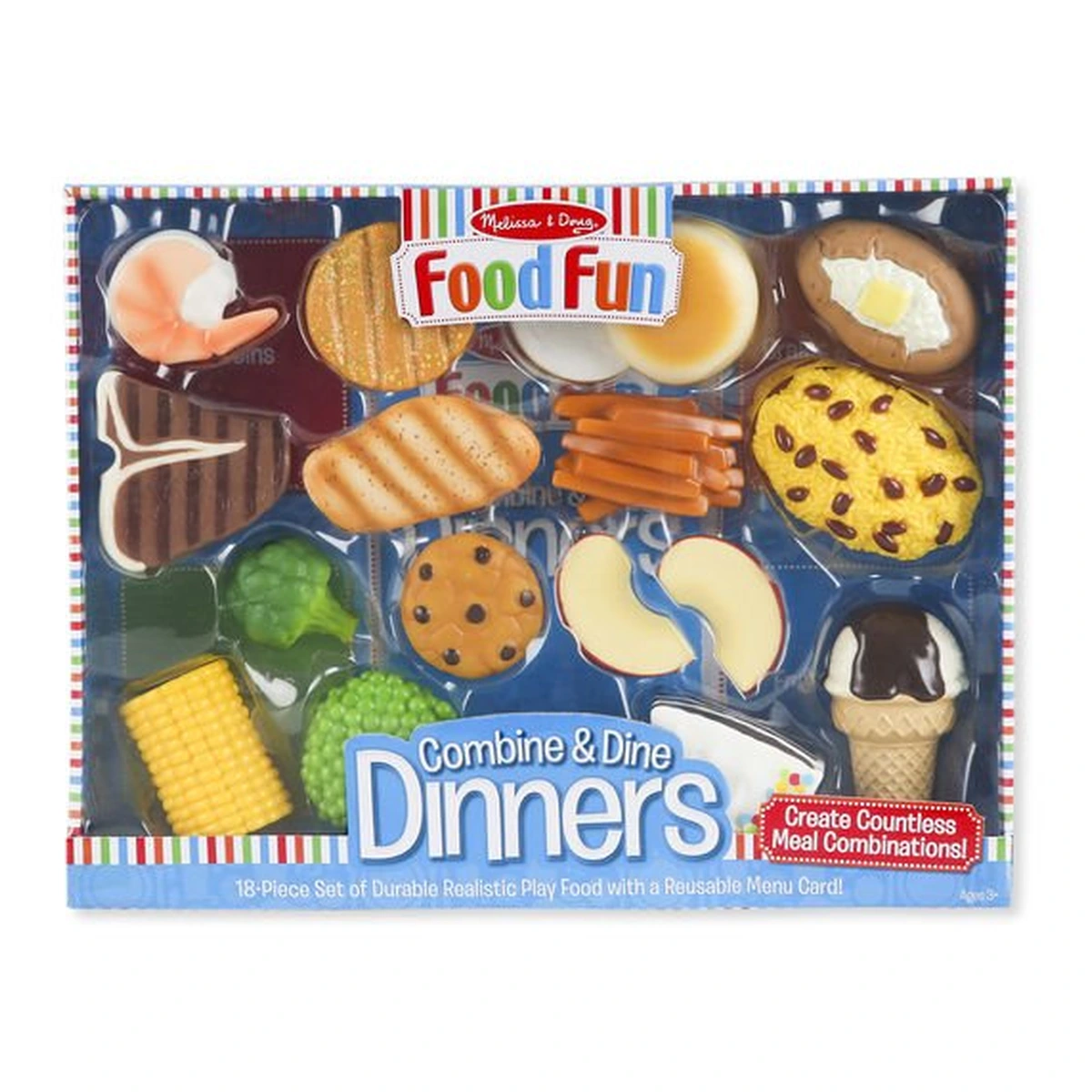 Fructe, legume, alimente - Set de joaca Hai sa luam cina Blue - Melissa & Doug