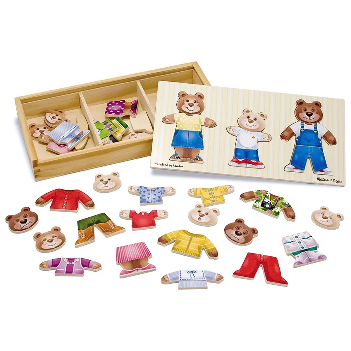 Jocuri de indemanare - Set de joaca - Imbraca familia de ursuleti Melissa & Doug