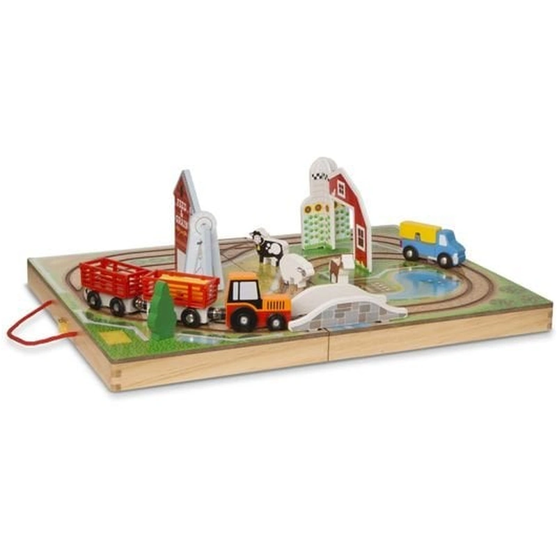 Trenulete si accesorii - Set de joaca portabil Ferma - Melissa & Doug