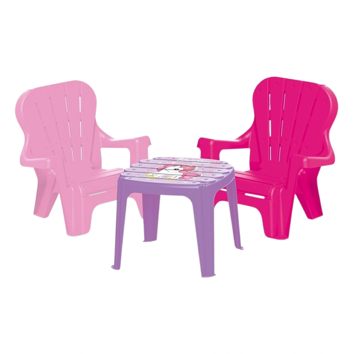 Masute si scaunele - Set masa cu scaune DOLU Unicorn, copii 2 ani+