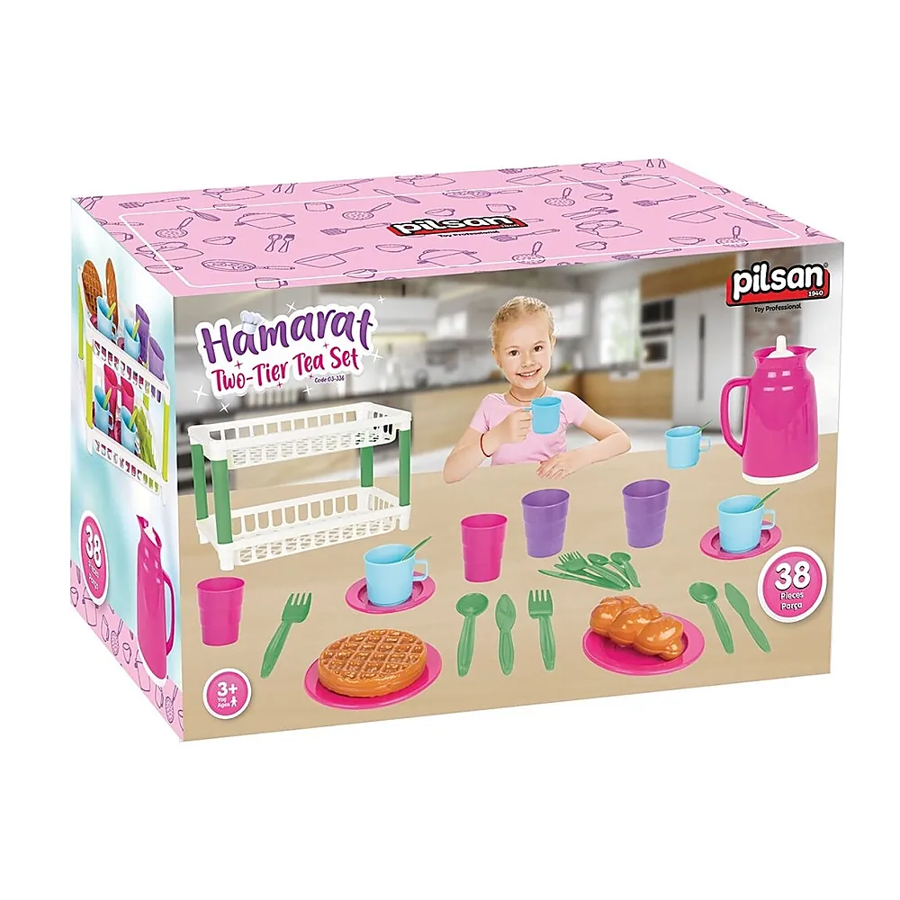 Set de servit ceaiul Pilsan Hamarat Two-Tier Tea pink [4]