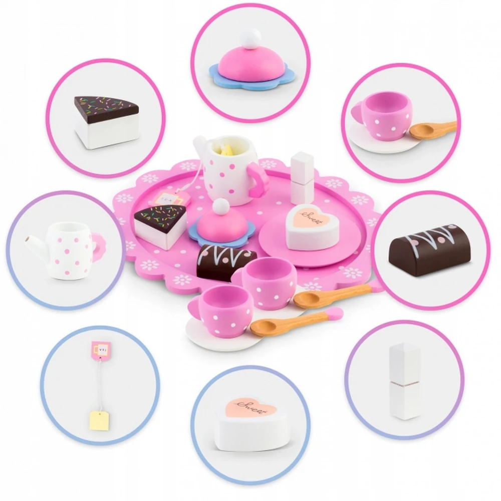 Set lemn servit ceai Ricokids copii 3 ani+ [4]
