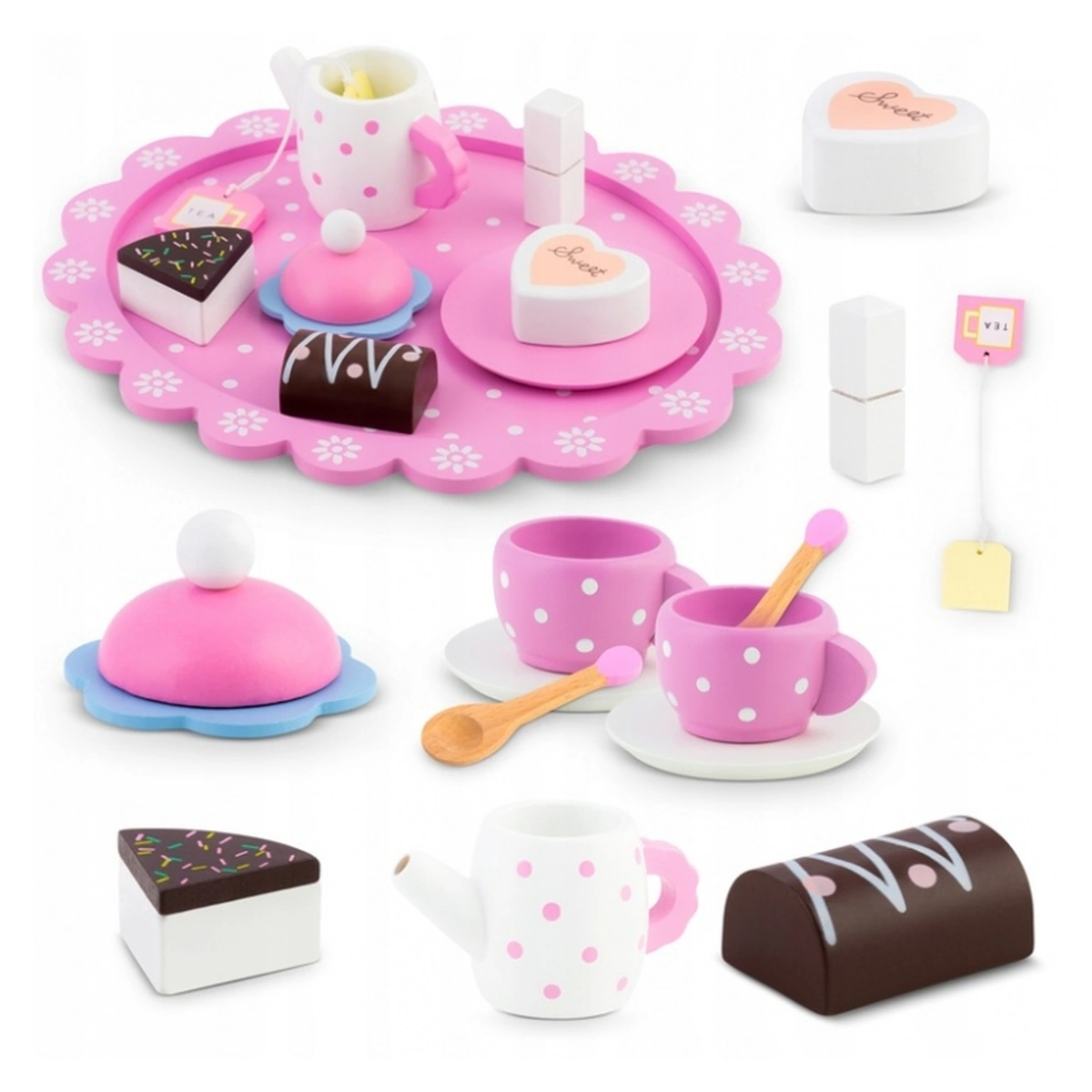 Accesorii pentru bucatarie - Set lemn servit ceai Ricokids copii 3 ani+