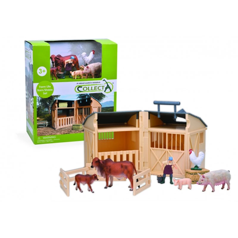 Jucarii - Set Grajd si sura pentru animale cu figurine incluse
