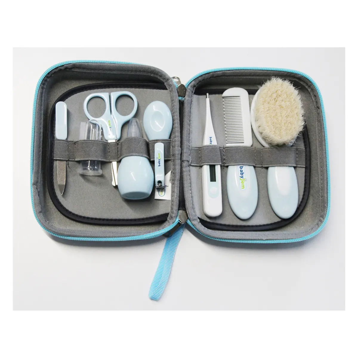 Sanatate si ingrijire - Set ingrijire unghii bebelusi cu 9 piese Bleu BabyJem Grooming Set