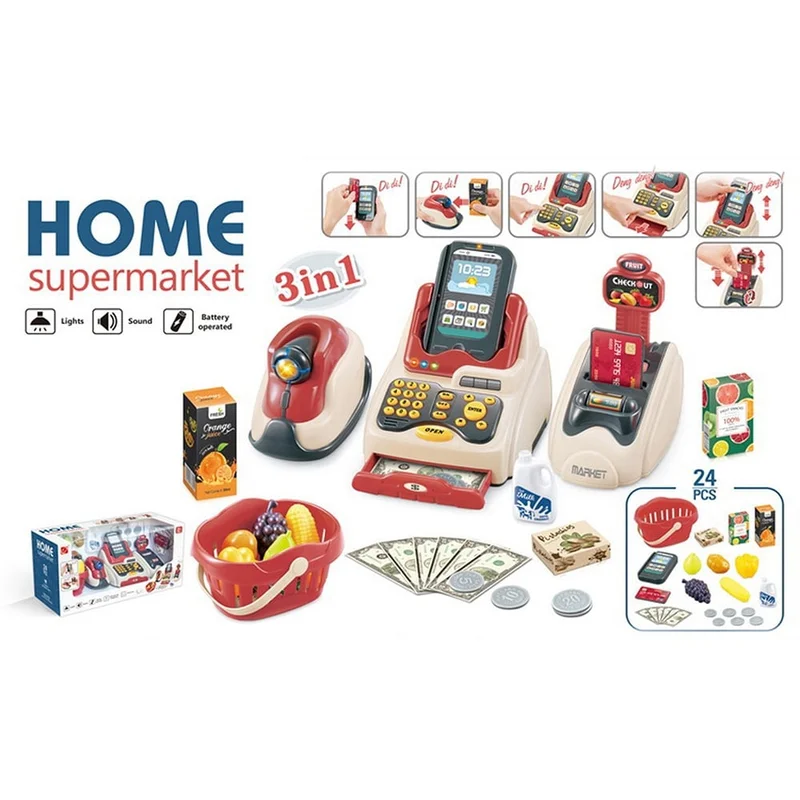 Set jucarie Chipolino Cash Register cu lumini, sunete si 24 accesorii [11]