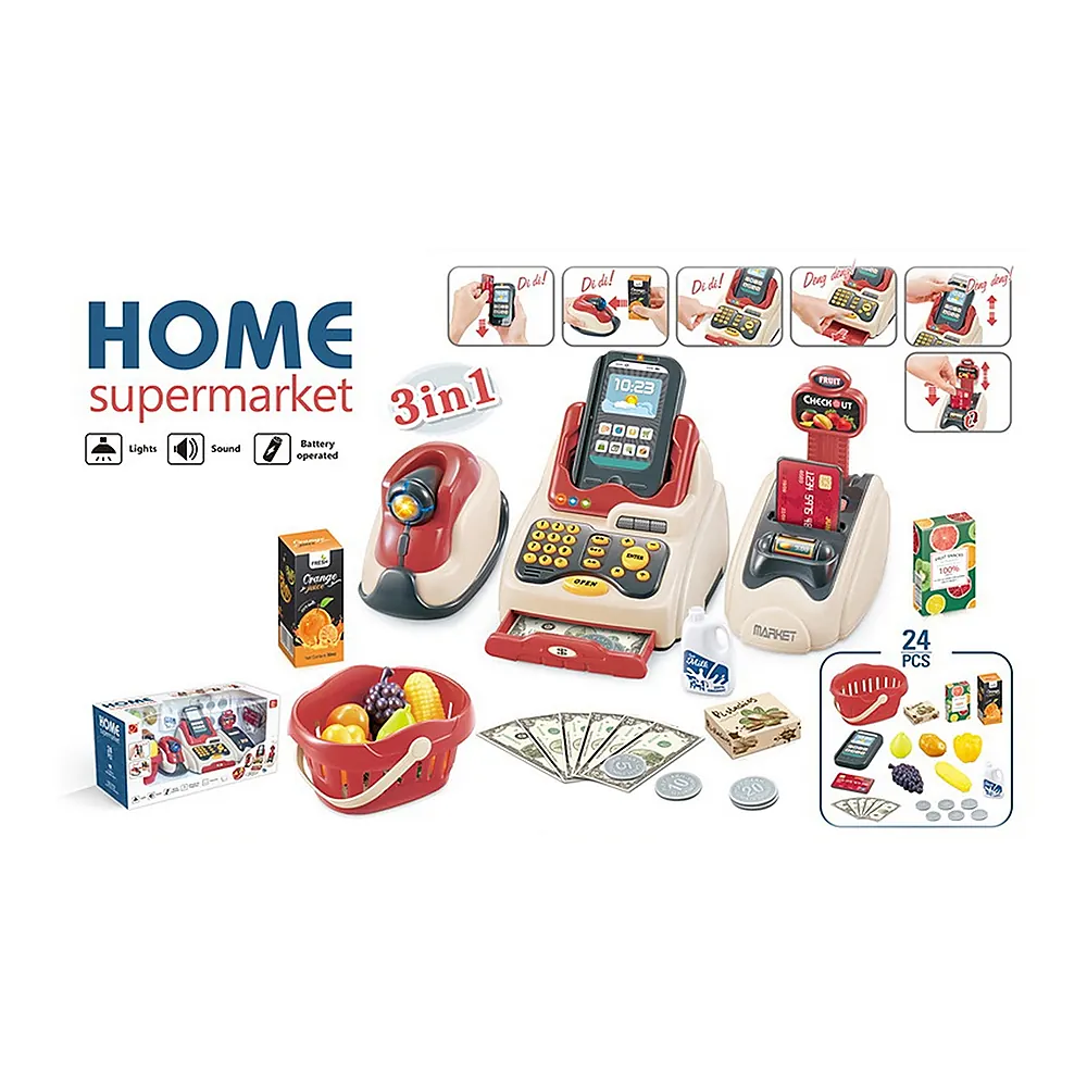 Set jucarie Chipolino Cash Register cu lumini, sunete si 24 accesorii [11]