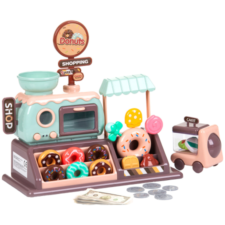 Jucarii - Set jucarie Chipolino Donut Shop cu lumini, sunete si 34 accesorii