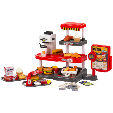 Jucarii - Set jucarie Chipolino Fast Food cu sunete si 71 accesorii