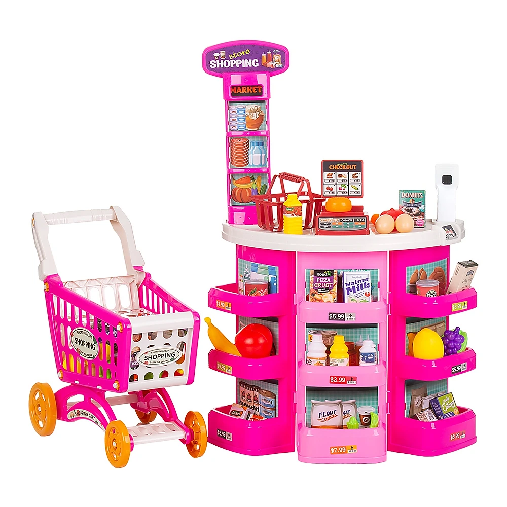 Supermarket - Set jucarie Chipolino Supermarket 78 cm cu lumini, sunete si 76 accesorii