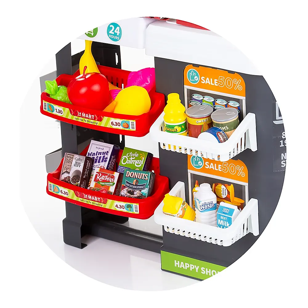 Set jucarie Supermarket 87 cm cu lumini, sunete si 81 accesorii, Chipolino [10]