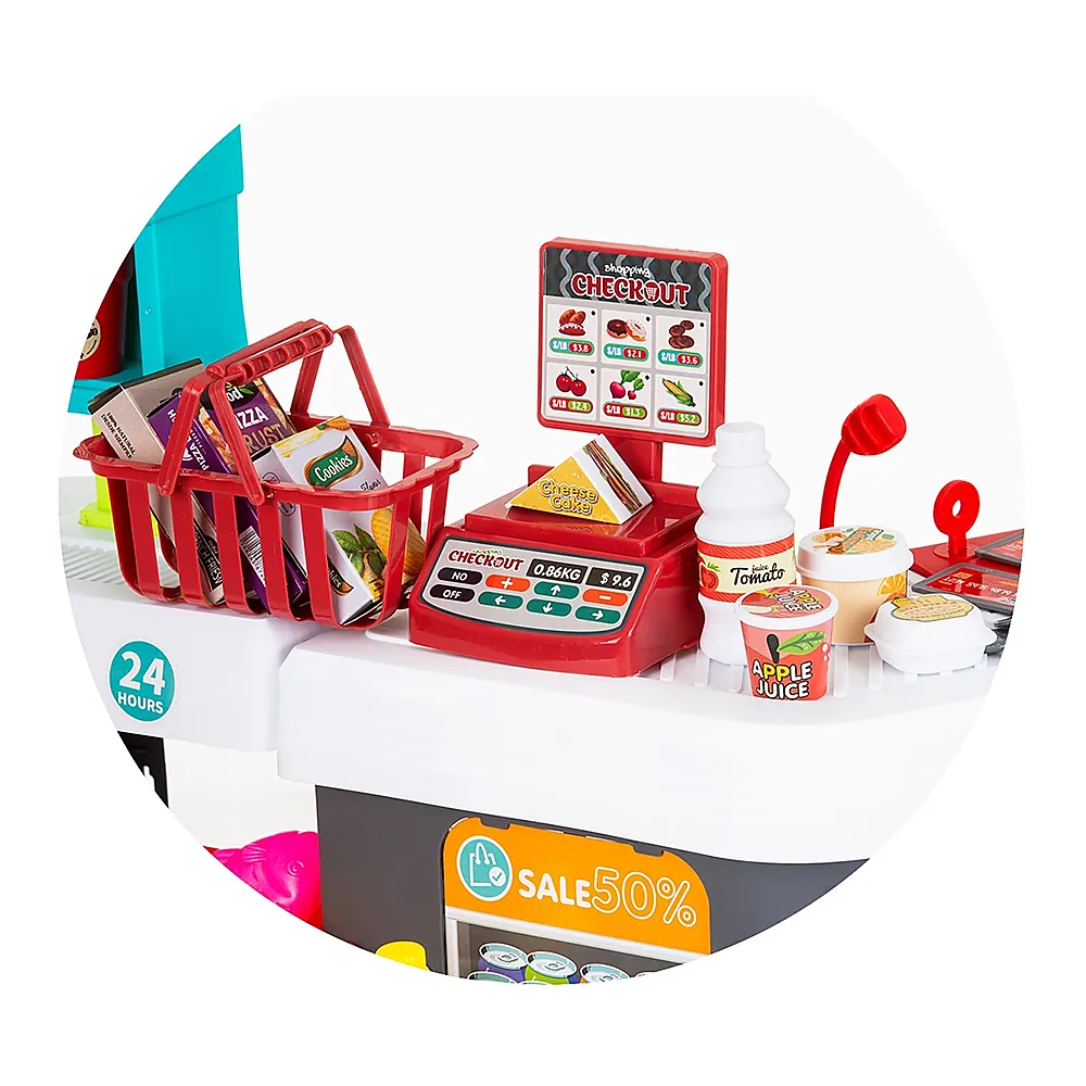 Set jucarie Supermarket 87 cm cu lumini, sunete si 81 accesorii, Chipolino [9]