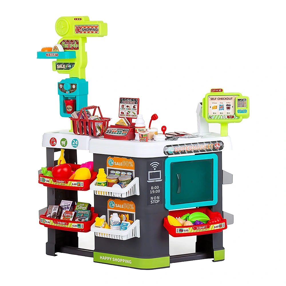Supermarket - Set jucarie Supermarket 87 cm cu lumini, sunete si 81 accesorii, Chipolino