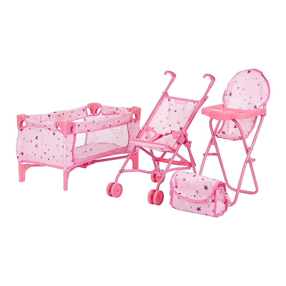 Mobilier pentru papusi - Set jucarii pentru papusi Chipolino Trixy 3 in 1 stars