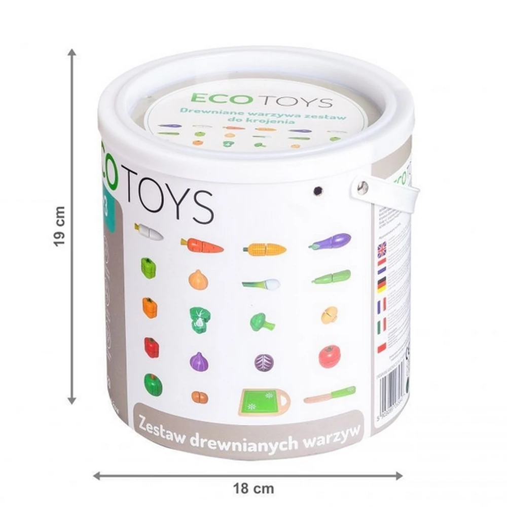 Set legume din lemn, 20 de bucati - Ecotoys [1]