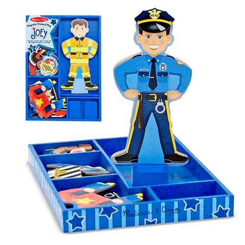 Jucarii din lemn - Set magnetic Sa-l imbracam pe Joey Melissa and Doug