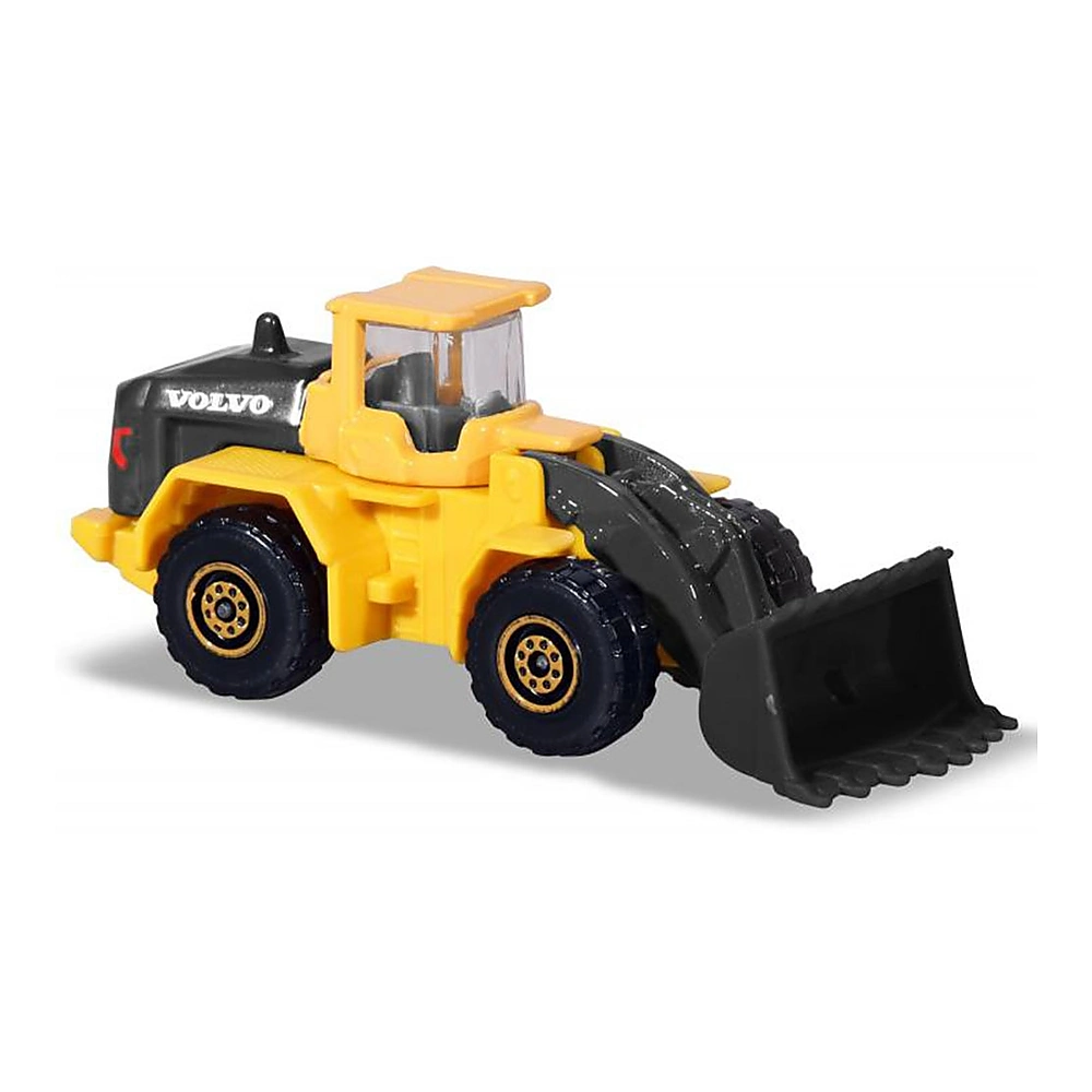 Set Majorette Volvo camion cu remorca, camion basculant, buldozer si excavator [2]