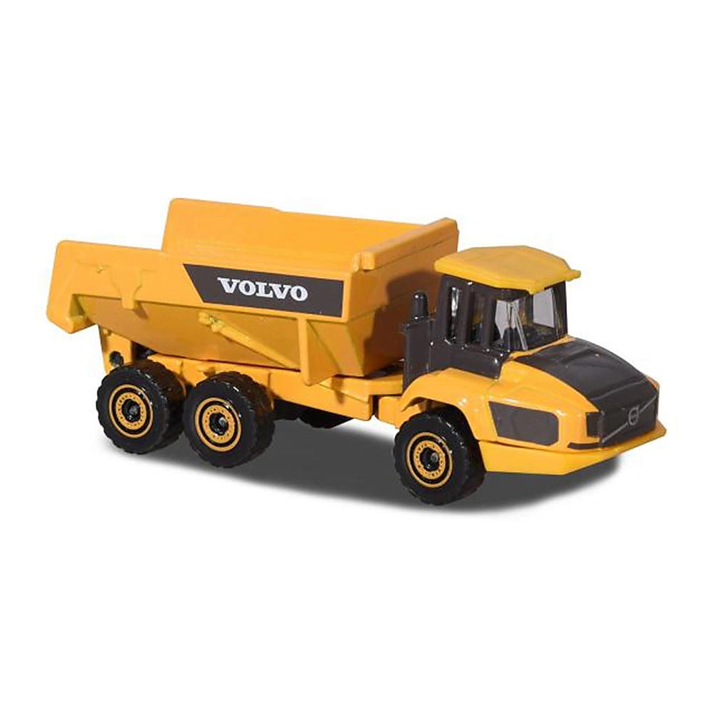 Set Majorette Volvo camion cu remorca, camion basculant, buldozer si excavator [3]