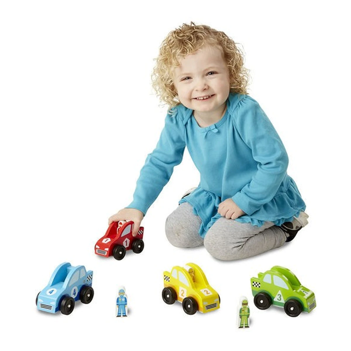 Set masinute de curse din lemn Melissa and Doug [3]