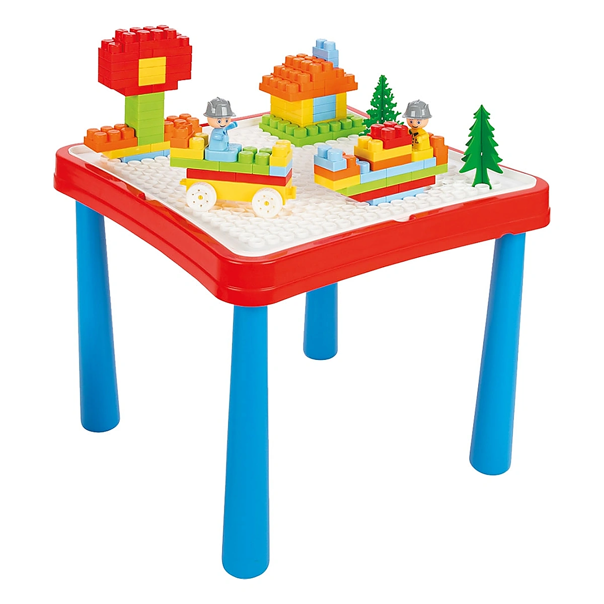 Constructii, cuburi, forme si culori - Set masuta cu scaune si cuburi Pilsan Master Study Table cu 121 piese