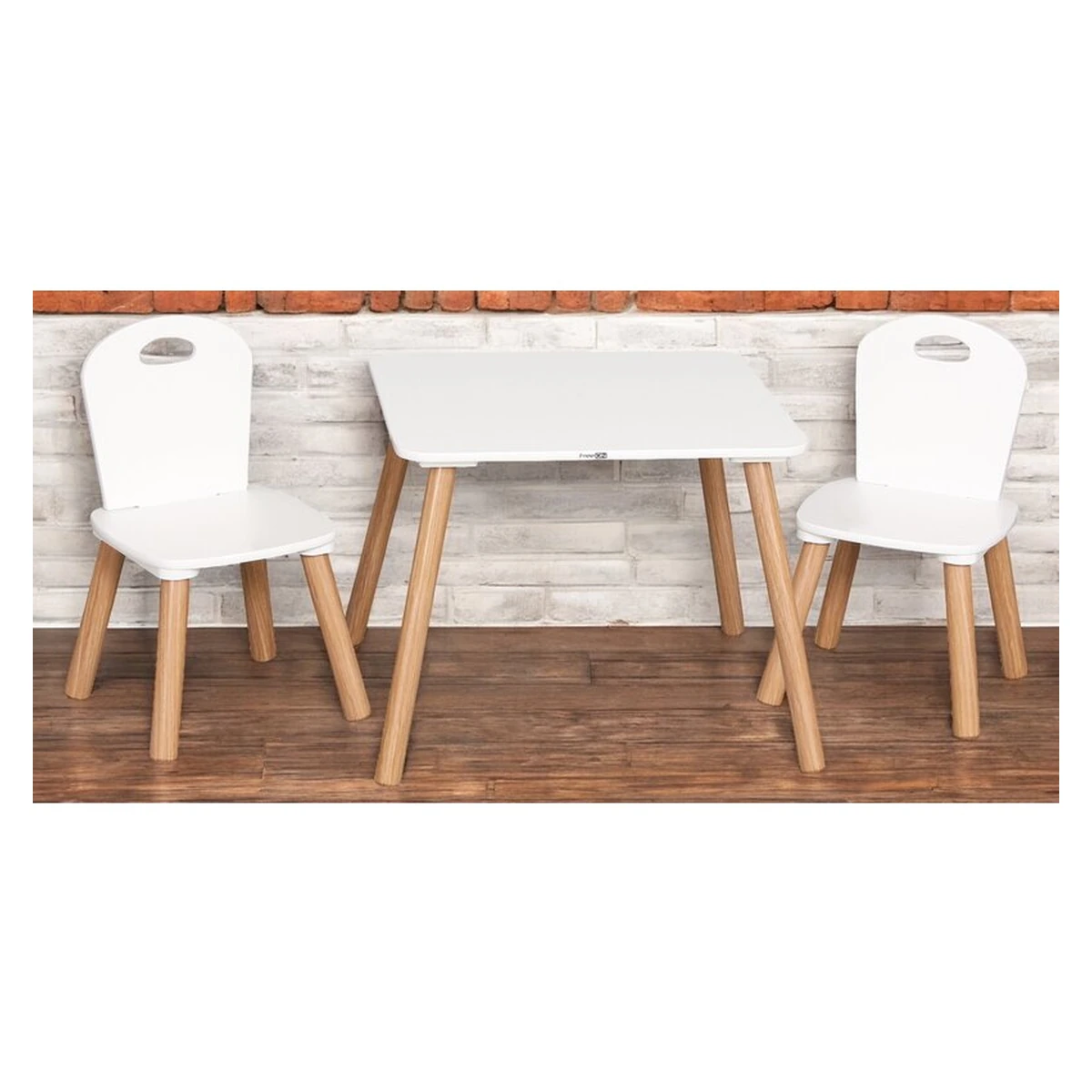 Set masuta si doua scaune, FreeON, Athena, , Din lemn, Alb 6 ani [12]