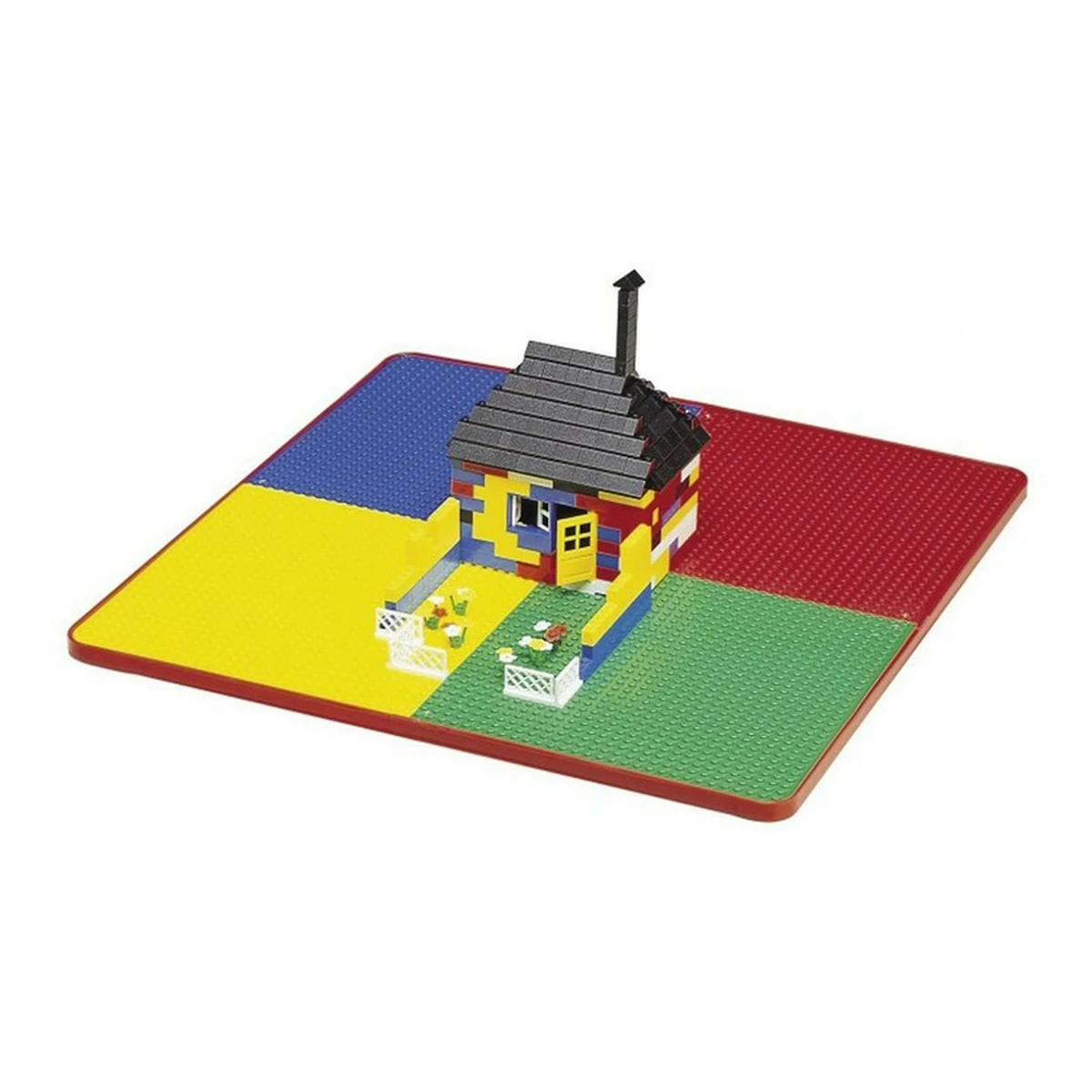 Set masuta si doua scaune, New Baby, , Pink, Parte reversibila pentru Lego Duplo [5]