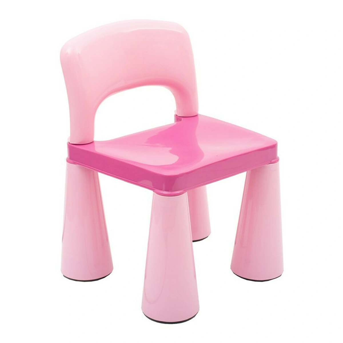 Set masuta si doua scaune, New Baby, , Pink, Parte reversibila pentru Lego Duplo [4]