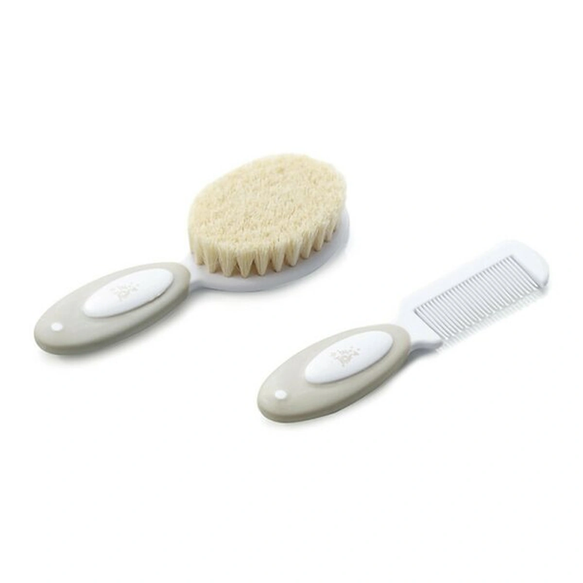 Ingrijirea parului si a unghiilor - Set perie si pieptene, Jane, Din peri naturali, 0 luni+, Bej