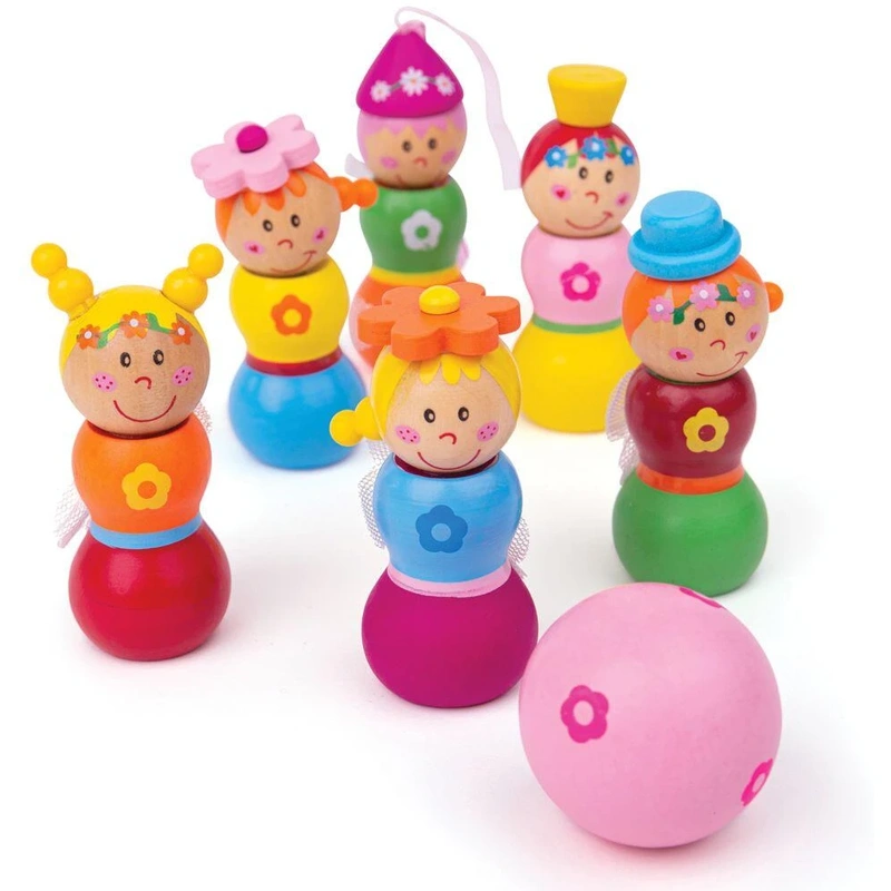 Jucarii din lemn - Set popice - Zane