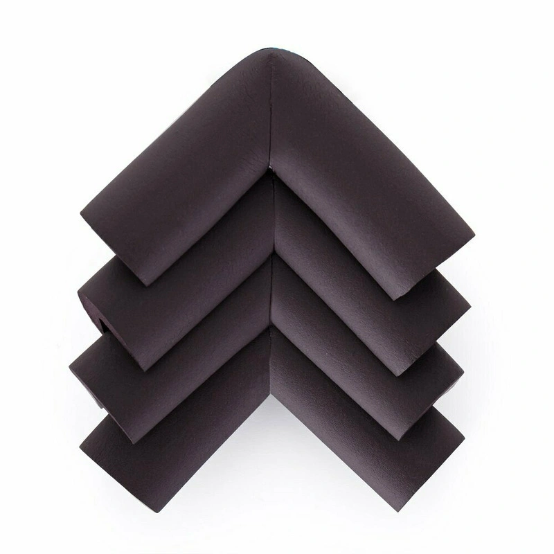 Camera copilului - Set protectii pentru colturi ascutite, Absorbtie a socurilor, Din spuma, Cu adeziv, 5 x 5 x 2 cm, 4 bucati, Maro