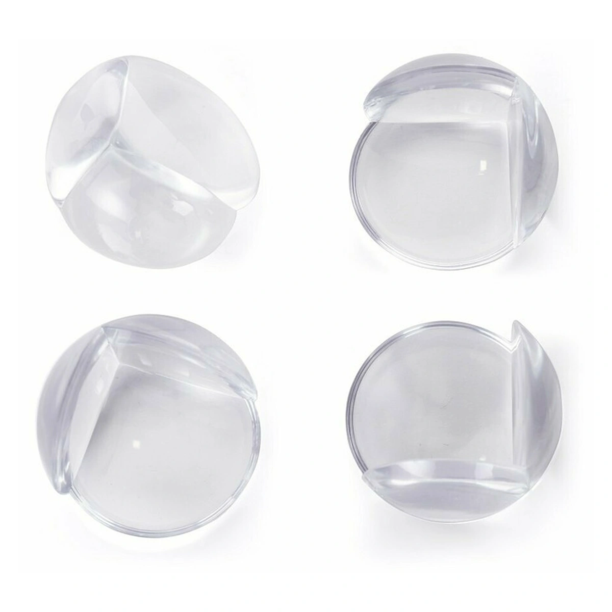 Protectii si seturi de siguranta - Set protectii pentru colturi ascutite, Usor de instalat, 3.6 x 3.6 x 2.7 cm, 4 bucati, Transparent