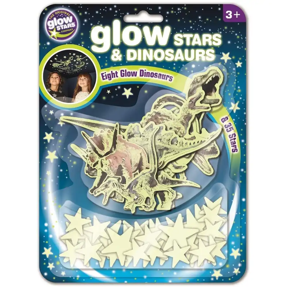 Stampile si abtibilduri - Set reflectorizant - Dinozauri si stele