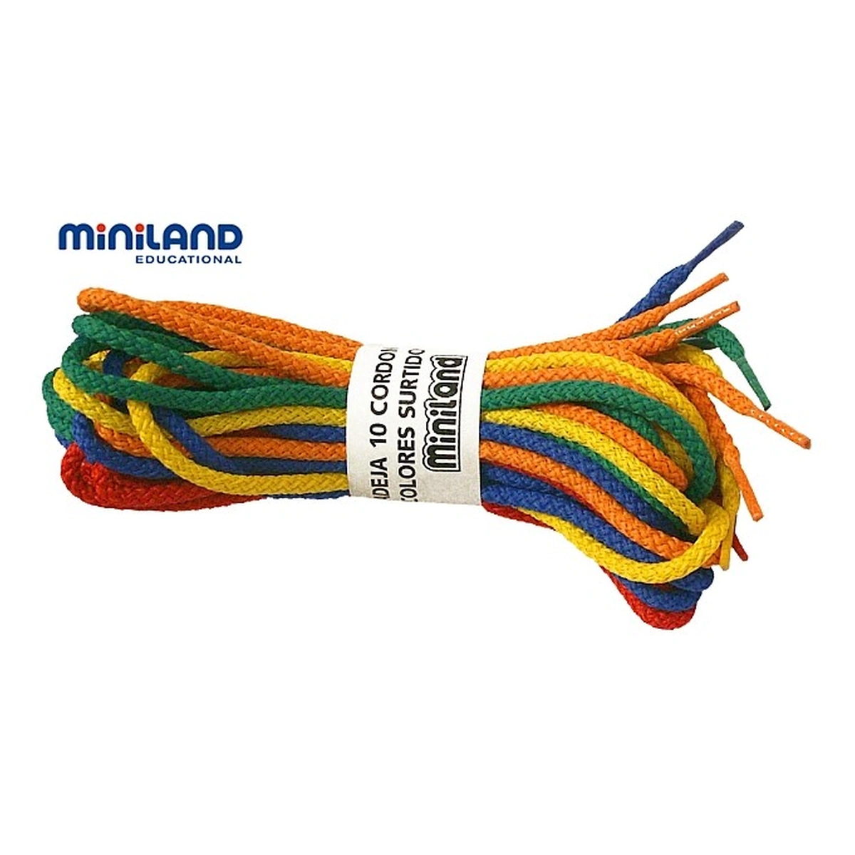 Jocuri de indemanare - Set sireturi colorate Miniland 10 buc
