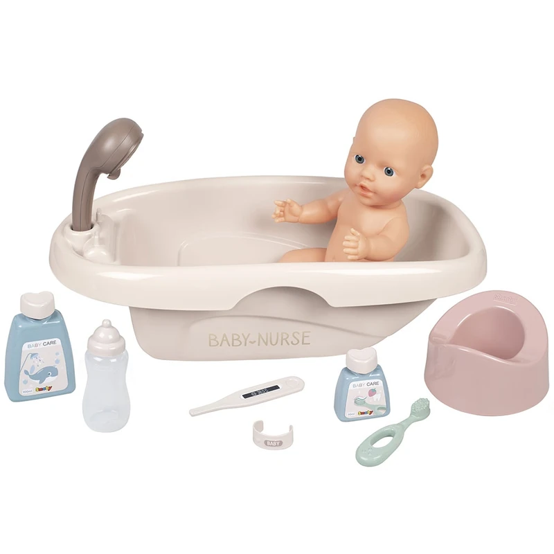Jucarii - Set Smoby Baby Nurse cadita, olita si accesorii pentru papusi