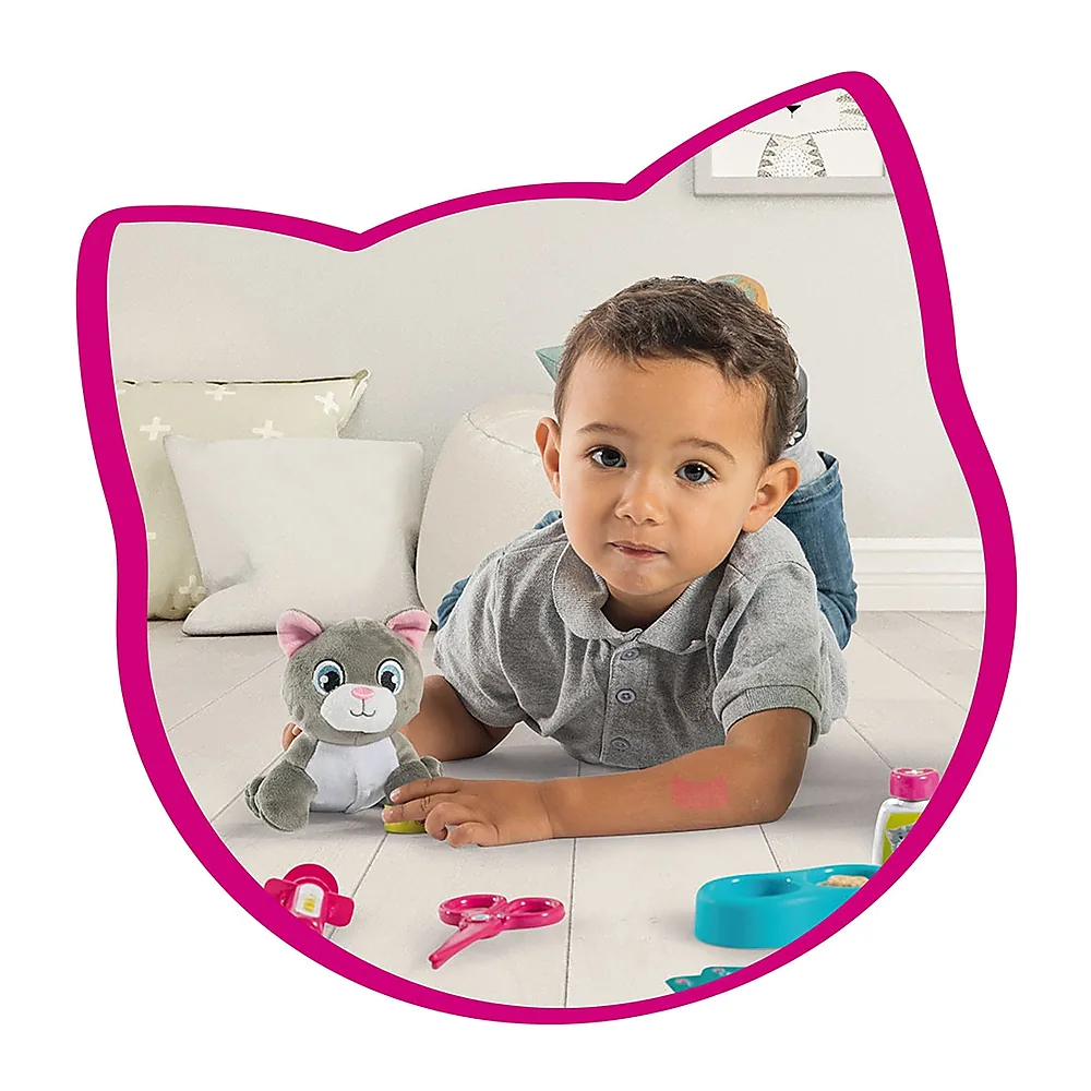 Set Smoby Veterinary Case, trusa veterinar cu pisica, cusca de transport si accesorii [5]