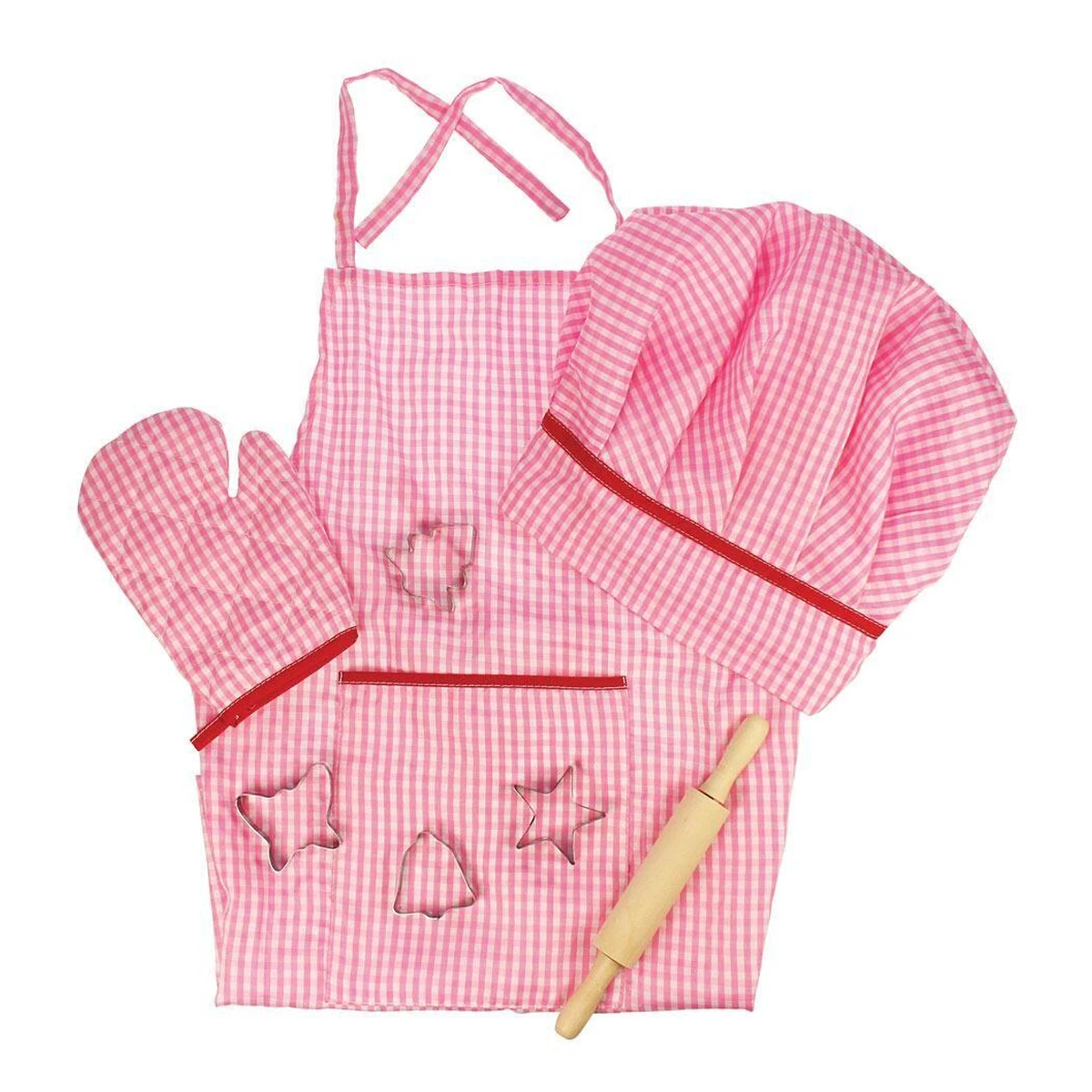 Bucatarii si supermarket - Set sortulet si accesorii roz