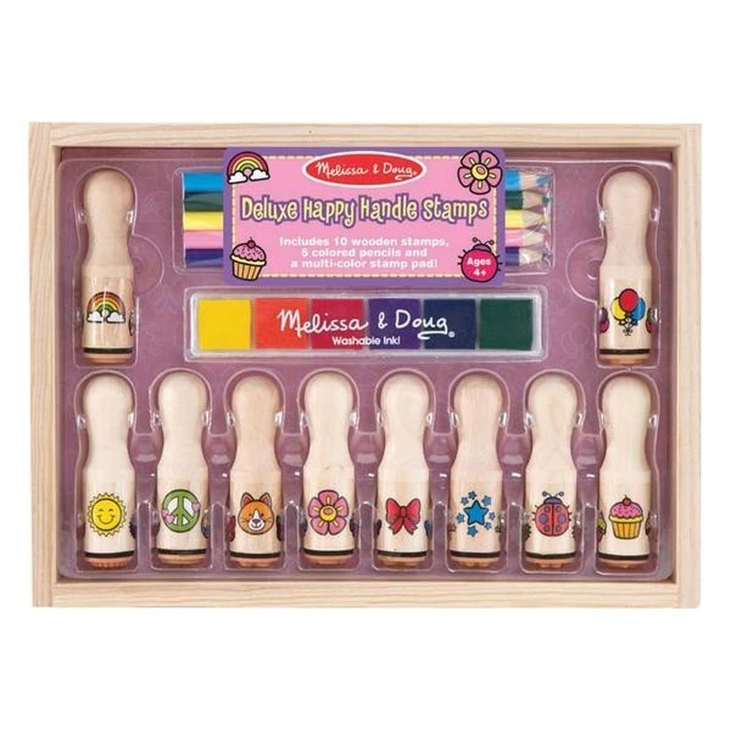Stampile si abtibilduri - Set stampile Happy Handle Deluxe Melissa and Doug