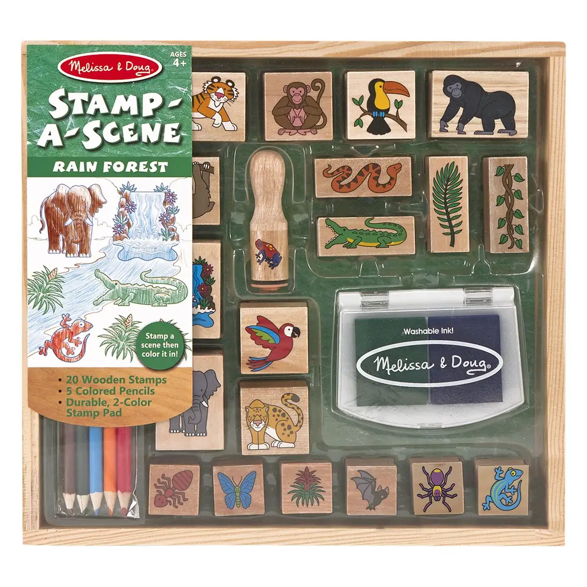 Stampile si abtibilduri - Set stampile Jungla Melissa and Doug