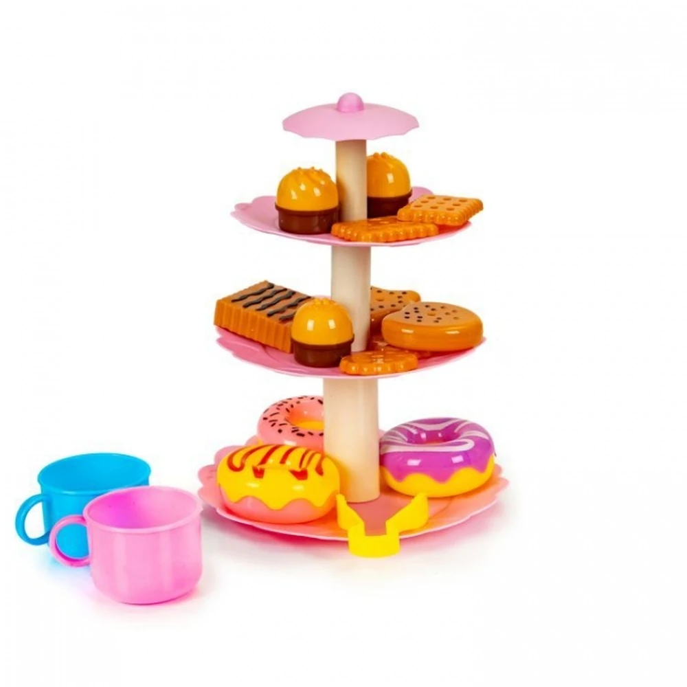 Set tort aniversar cu accesorii, 125 de elemente, Ecotoys [2]