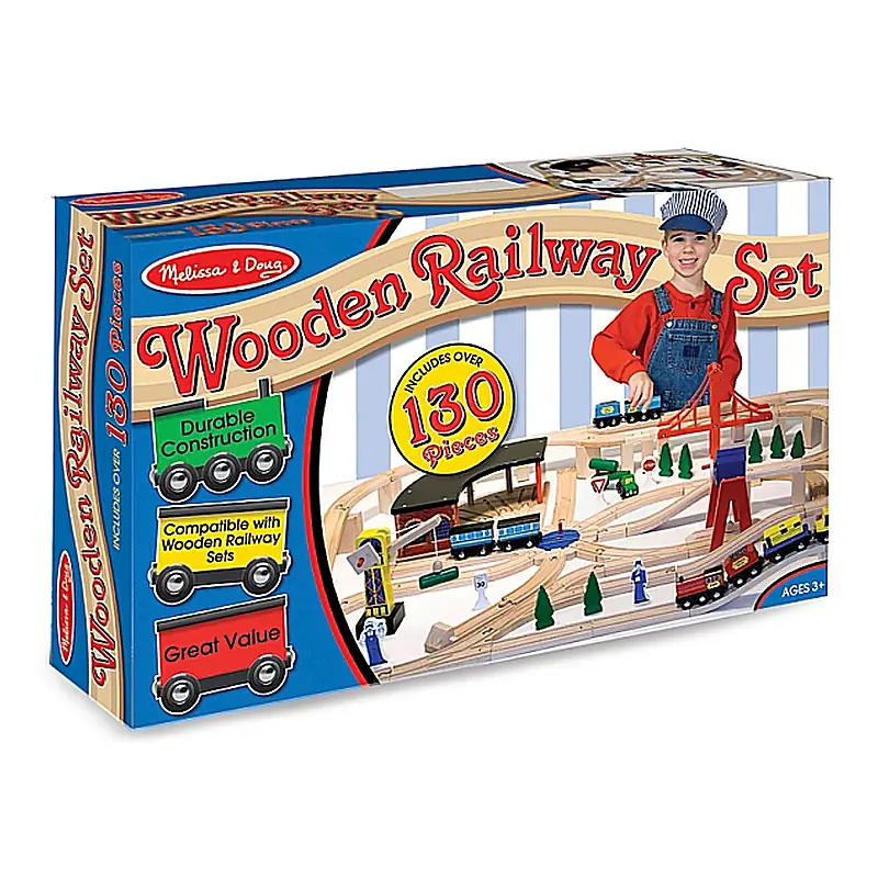 Set Trenulet din lemn cu depou Melissa and Doug [2]