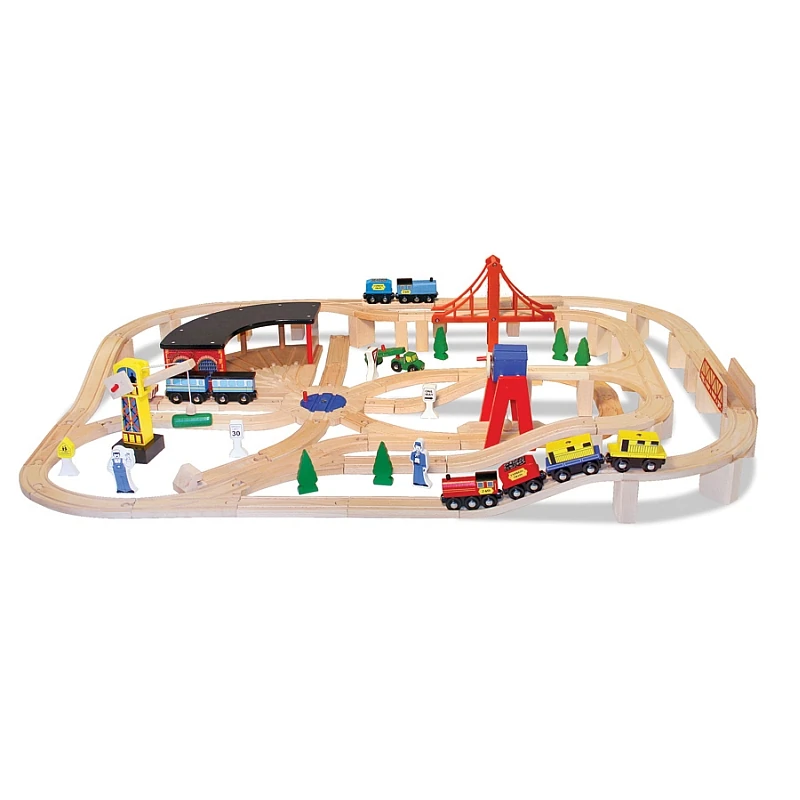 Set Trenulet din lemn cu depou Melissa and Doug [2]
