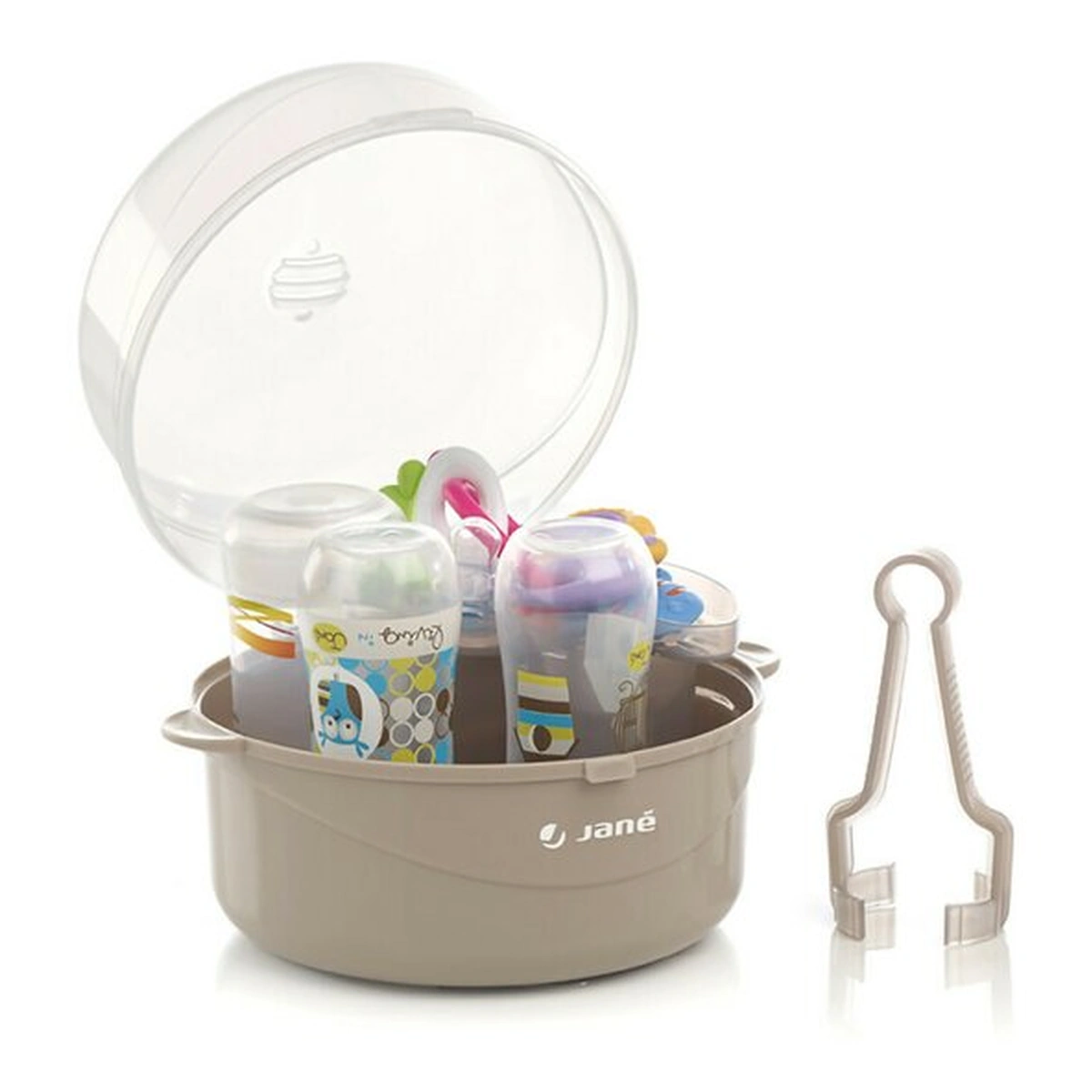 Ora mesei - Sterilizator microunde, Jane, Capacitate 6 biberoane, BPA Free, 16.5 cm x 20 cm