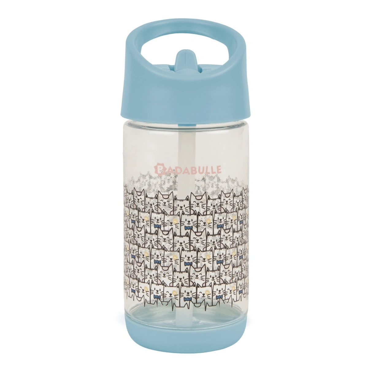 Sticle, cani si pahare - Sticla cu pai cu pisici Badabulle