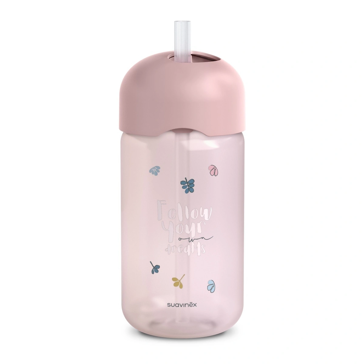 Sticlă de apă fără picurare, Bears, 340 ml, roz, Suavinex [1]