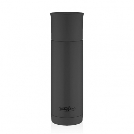 Ora mesei - Sticla termos din otel inoxidabil, Antracit, BabyJem, 400 ml